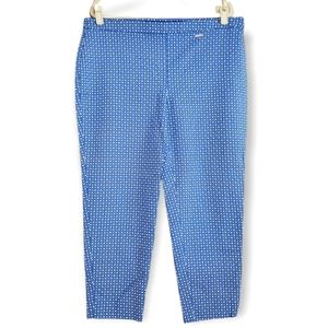 NWOT Vince Camuto blue & white diamond print crop trousers pants Womens …